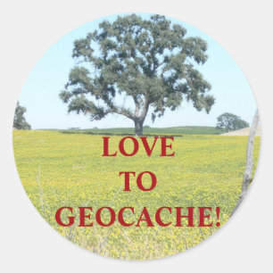 Adesivo GEOCACHE STICKER, "Amor ao Geocache"