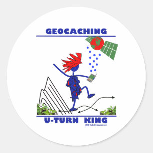 Adesivo Geocaching U Turn King