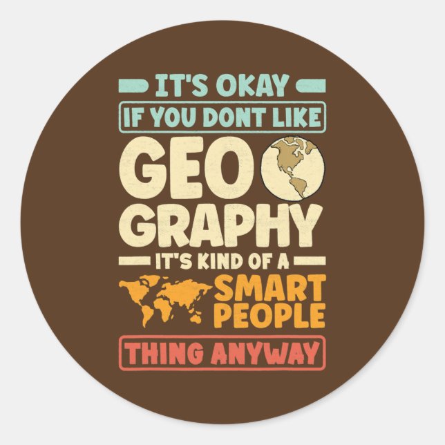 Adesivo Geography Geographer Cartography Funny  (Frente)