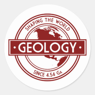 Adesivo Geologia que dá forma ao logotipo do mundo
