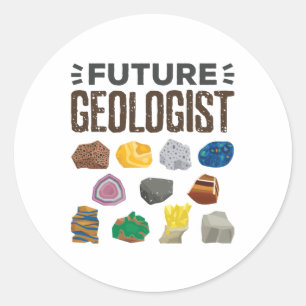 Adesivo Geologista Futuro Rocha Gems