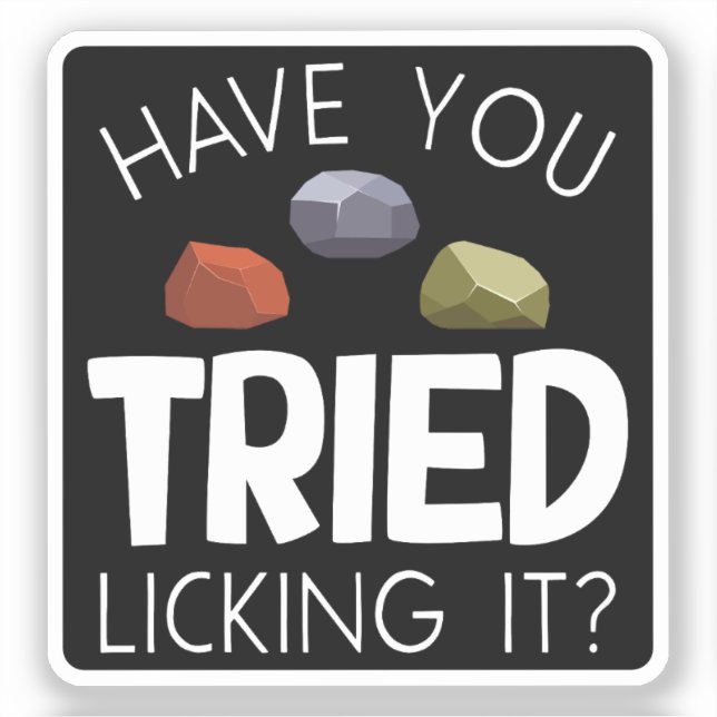 Adesivo Geólogo Engraçado Lapidary Rock Collector Rockhoun (Frente)