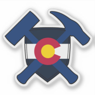 Adesivo Geólogo Rock Hammers - Bandeira do Estado do Colo