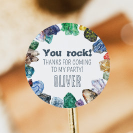 Adesivo Geology Birthday Rocks Dig Party Stickers