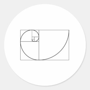 Adesivo Geometria Fibonacci - Ouro Espiral