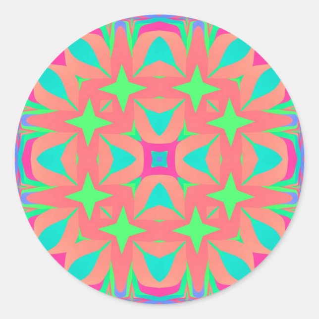 Adesivo Geometria Psicodélica Mandala (Frente)
