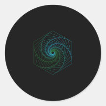 Geometria Sagrada - Azul LineArt e Verde