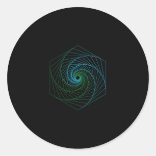 Adesivo Geometria Sagrada - Azul LineArt e Verde