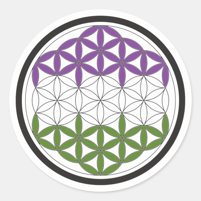 Adesivo geometria sagrada do gêneroQueer (Frente)