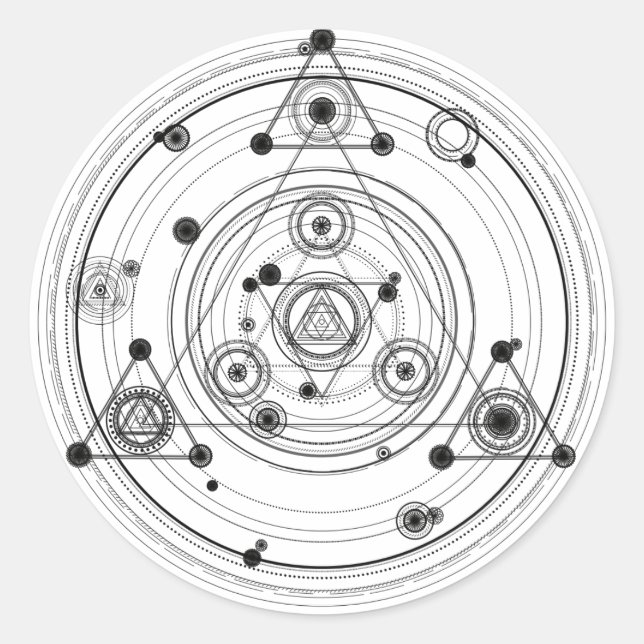 Adesivo Geometria sagrada e design de alquimia geométrica (Frente)