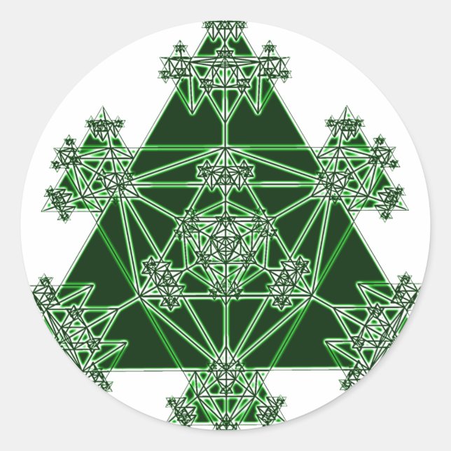 Adesivo Geometria Sagrada: Triângulos Verdes: (Frente)