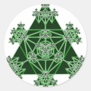 Adesivo Geometria sagrado: Triângulos verdes: