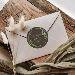 Adesivo Geométrico Dourado Brown Obrigado Pelo Favor Do Ca