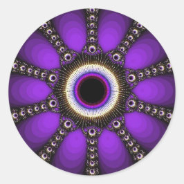 Adesivo Geométrico Fractal Roxo DIVERTIDO