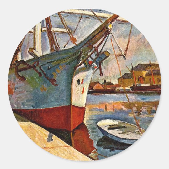 Adesivo George Braques, Navio em Le Havre, (Frente)