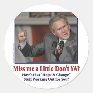 Adesivo George Bush/Miss Me Um Pouco?