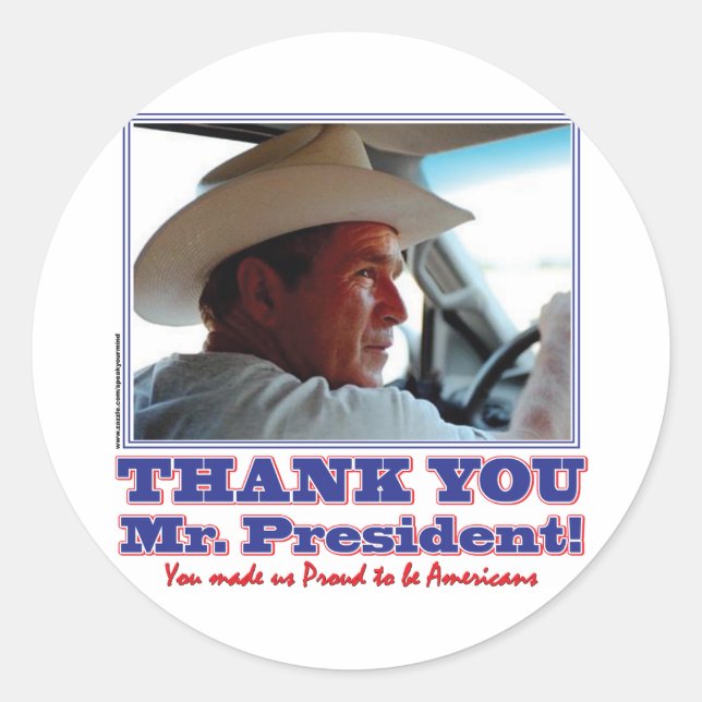Adesivo George Bush/Obrigado! (Frente)