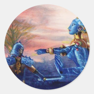 ADESIVO GEORGE E DRAGÃO DE ALIENÍGENA DO SANTO