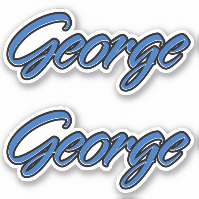 Adesivo George Name blue Aufkleber Sticker Stickerset (Frente)