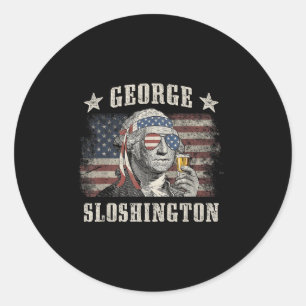 Adesivo George Sloshington, 4º Do Partido De Julho Washing