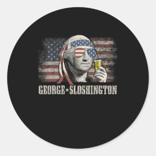 Adesivo George Sloshington Washington Funny 4 De Julho