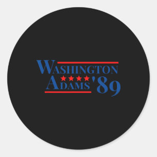 Adesivo George Washington Adams, 1789, fundador eleitoral