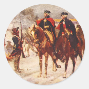Adesivo George Washington e Lafayette na forja do vale