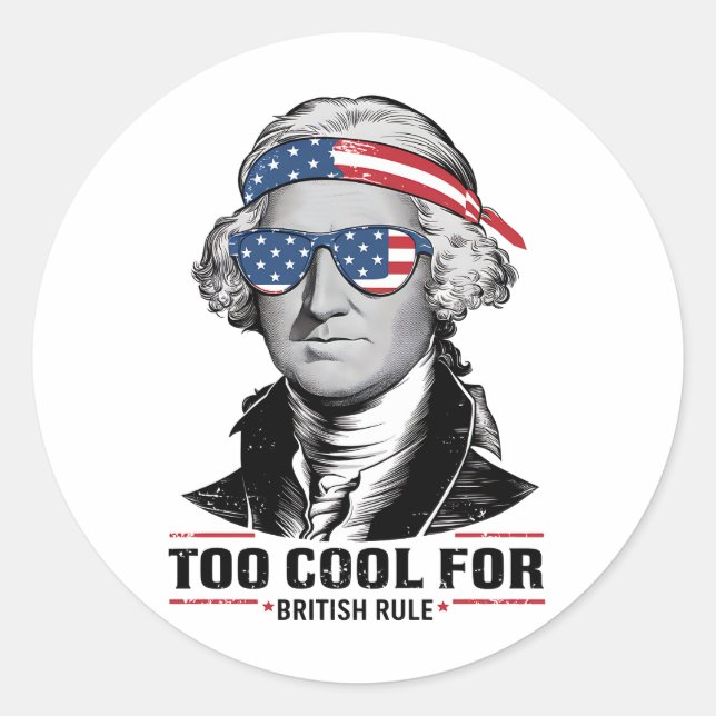 Adesivo George Washington Legal para a Regra Britânica 4 d (Frente)