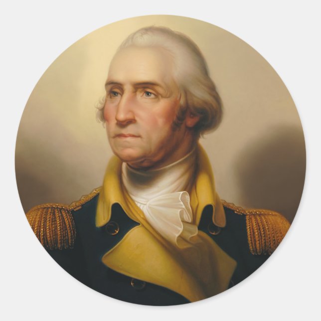 Adesivo George Washington, Primeiro Presidente dos EUA (Frente)