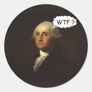Adesivo George Washington que gira em sua sepultura