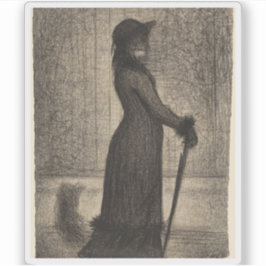 Adesivo Georges Seurat - Woman Stroling (Une élégante)