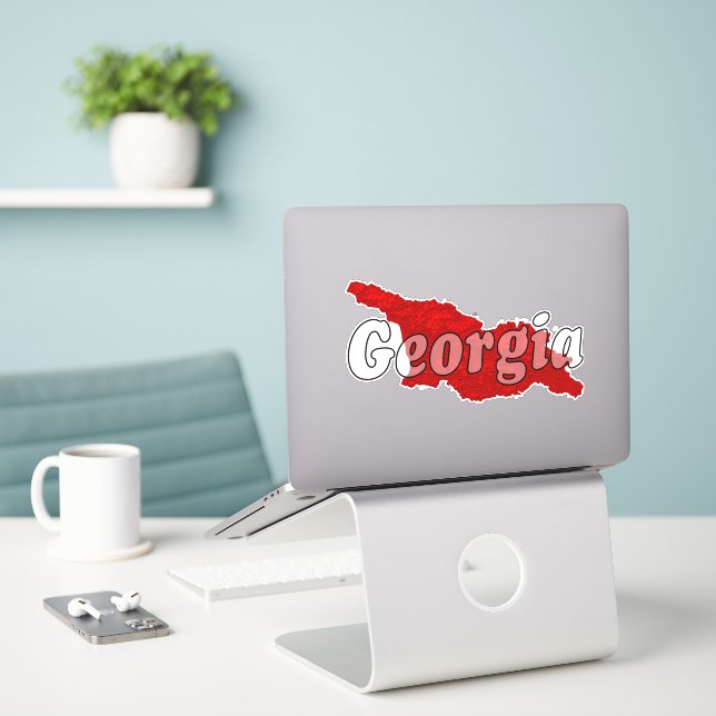 Adesivo Geórgia (Laptop na mesa)
