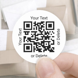 Adesivo Gerador de Código QR Negócios Promocional Branco