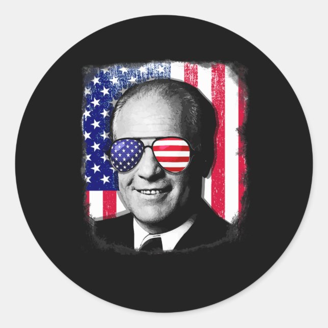 Adesivo Gerald Ford Us Flag 4 De Julho (Frente)