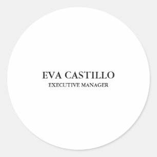 Adesivo Gerente branco simples e elegante moderno e elegan