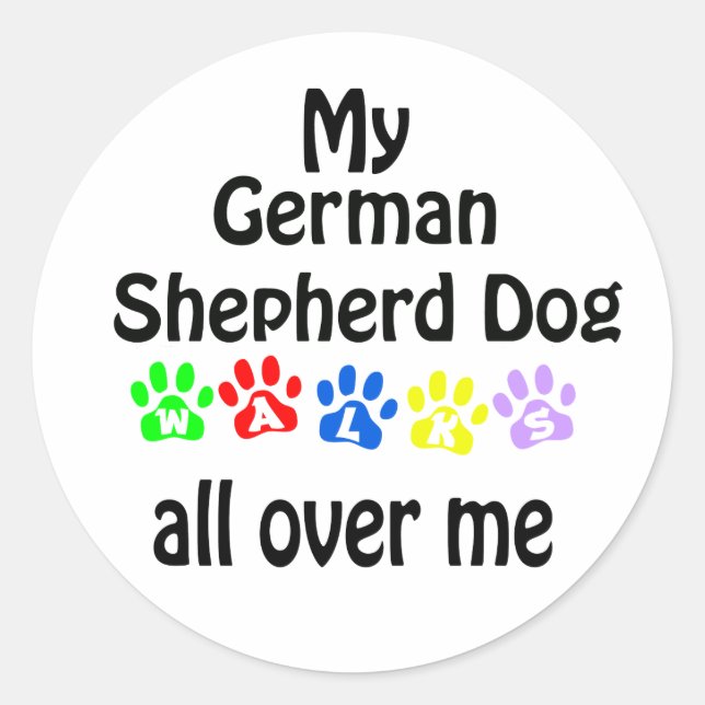 Adesivo German shepherd Cachorro Caminha Design (Frente)