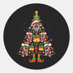 Adesivo German shepherd Cachorro Santa Hat Árvore de Natal