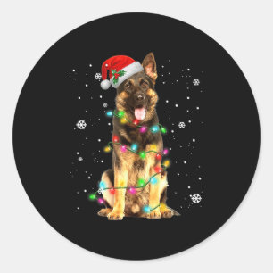 Adesivo German shepherd Cão Árvore Natal Doce Xmas Do