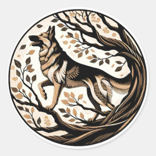 Adesivo German shepherd Cão-de-Arte german shepherd cão