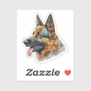 Adesivo German shepherd de Aquarela