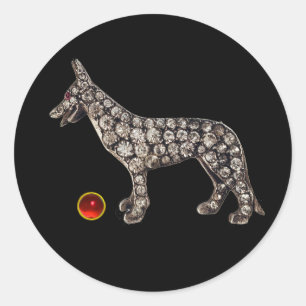 Adesivo German shepherd DE RETRATAÇÕES DO CACHORRO DA MI