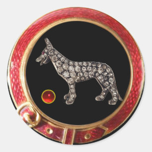 Adesivo German shepherd DE RETRATAÇÕES DO CACHORRO DA MI