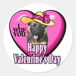 Adesivo German shepherd dia de os namorados