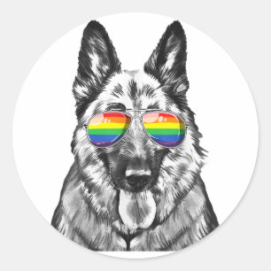 Adesivo German shepherd Engraçado Orgulho gay Sinalizador
