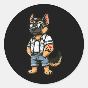 Adesivo German shepherd Eu Adoro Tatuagem De Cachorro Engr