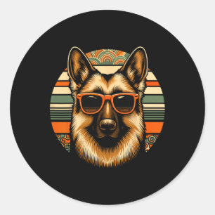 Adesivo German shepherd legal Estilo de Arte Retroativa Na
