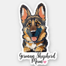 German shepherd Mãe Heart