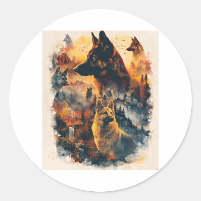 Adesivo German shepherd Nos Domínios Míticos (Frente)