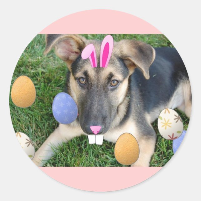 Adesivo German shepherd Páscoa Puppy (Frente)