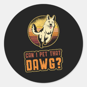 Adesivo German shepherd Posso Pet Dawg Vintage Engraçado